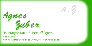 agnes zuber business card